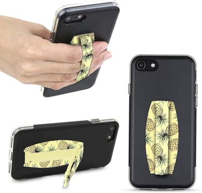 Gear Beast Universal Cell Phone Grip - Ultra Slim Elastic Finger Holder & Phone Stand - color: Pineapples
