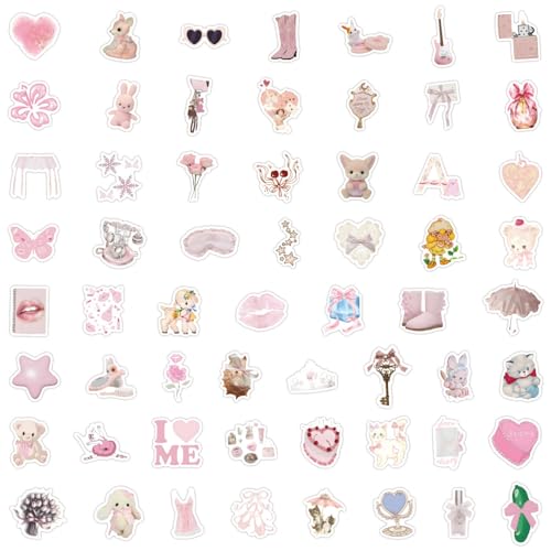 120Pcs Coquette Stickers for Girls.Waterproof Cartoon Cute Decals for Water Bottles Laptop Notebook Phone Guitar Scrapbook.Aesthetic Stickers Gifts for Women Teens Adults. - color: 120 - Coquette Aesthetics