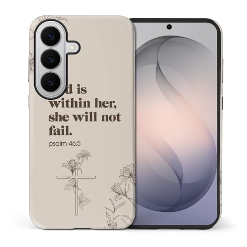 Compatible with Samsung Galaxy S26 Full Body Matte Case Hard Shell Shockproof Screen Lens Protection for Girl Boy Cute Pattern Christian Bible Verse Religious Scripture Jesus - color: Christian Bible Verse Religious Scripture Jesus, size: Samsung Galaxy S
