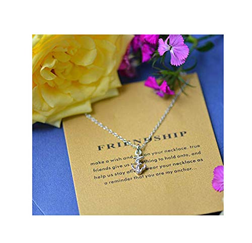 Baydurcan Silvery Necklace for Women Pendant Chain Friendship Necklace Gift - style: anchor s