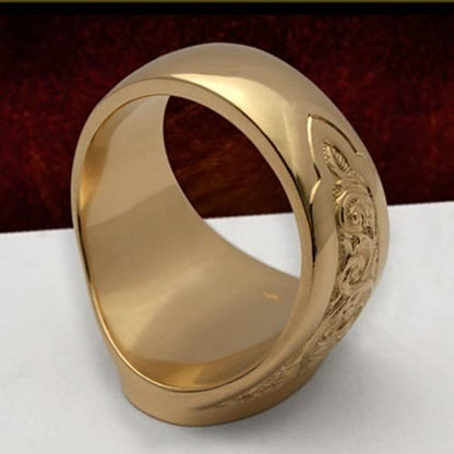 LIOYSIUT Mens Womens Silver Ring 18K Gold Plated Engraved Signet Ring Virgin Mary Bible Verse Prayer Rings Christian High Polished Stackable Plate Knuckle of Religious Gifts Jewelry Size 9 - size: Size 9