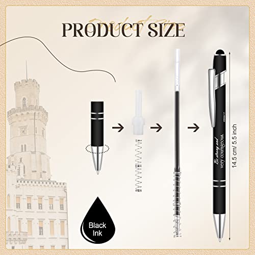 Teling 20 Pcs Christian Engraved Pens with Bible Verse Black Ink