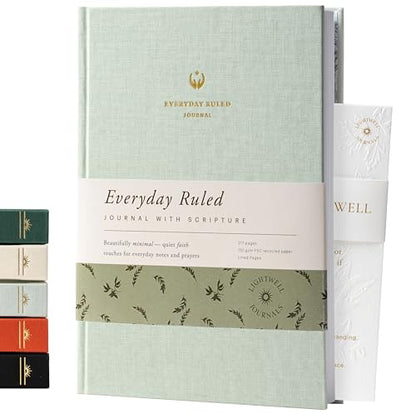 Christian Journal Notebook: Lined Writing Journal with Bible Verses, Prayer List & Sermon Notes | Ruled Faith-Based Notebook for Women & Men – 218 Pages, 110gsm Paper (Pastel Mint Green) - color: Pastel Mint Green
