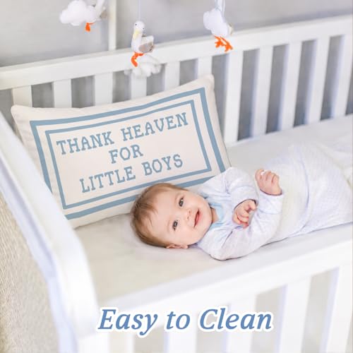 Thank Heaven for Little Boys 12x20 Pillow Cover - color: Thank Heaven for Little Boys-a-12x20