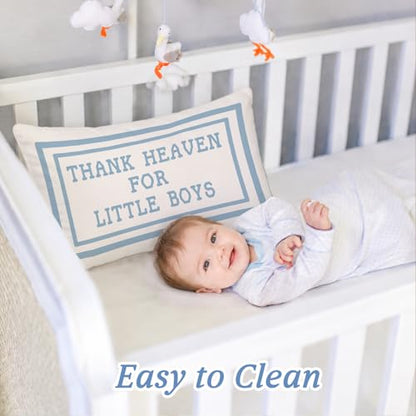 Thank Heaven for Little Boys 12x20 Pillow Cover - color: Thank Heaven for Little Boys-a-12x20