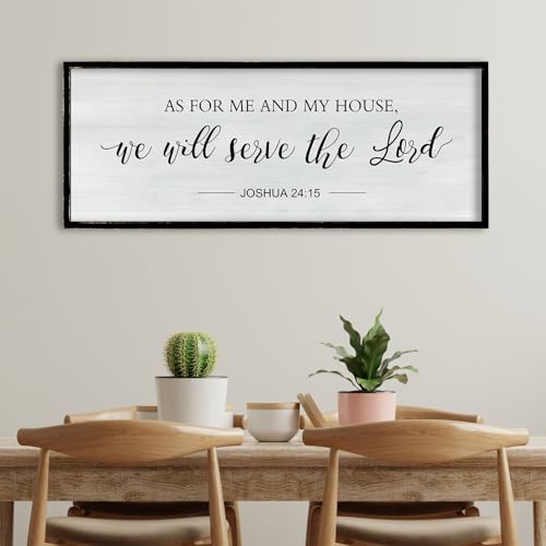 As for Me and My House We Will Serve the Lord Wall Decor 32"×12" Black - color: As for Me and My House (Black), size: 32"L x 12"W