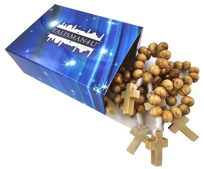 TALISMAN4U Catholic Finger Rosary Wooden Prayer Rings, 12 Pack