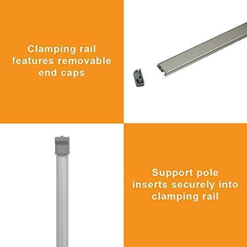 Vispronet Retractable Banner Stand – 24in x 79in Print Holder for 2ft x 6.6ft Signs, Trade Show Display with Aluminum Pole for Promotional Events, Portable Backdrop, Stand Only