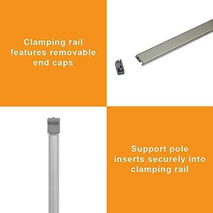 Vispronet Retractable Banner Stand – 24in x 79in Print Holder for 2ft x 6.6ft Signs, Trade Show Display with Aluminum Pole for Promotional Events, Portable Backdrop, Stand Only