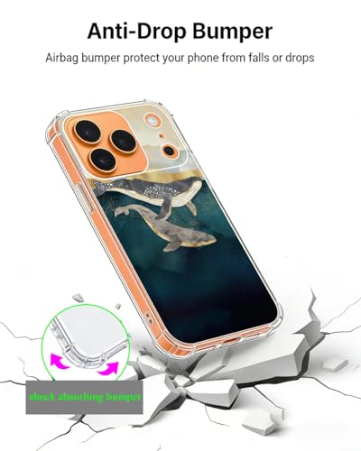 Ocean Whale Phone Case Compatible with iPhone 17 Pro Max, Trendy TPU Bumper Cover Case - color: Whale