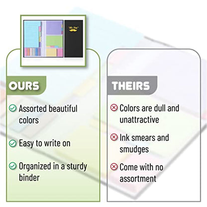 Mr. Pen- Sticky Notes Set, 820 Pack, Ruled - color: Pastel, size: 1 Set (Pack of 2)