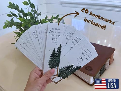 Books of The Bible Christian Bookmark - 20 Pack - Large Print - Made in USA