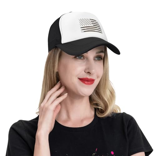 MOLAIGIN Trucker Hat, Adjustable Snapback Hat, Baseball Cap for Men Women, Breathable Mesh for Casual Wear - color: Black10