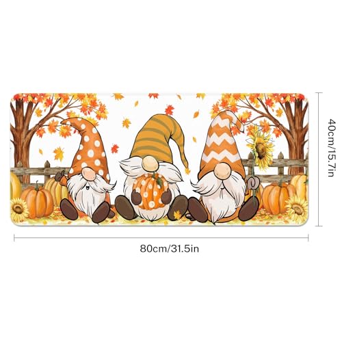 Britimes Large Mouse Pad, Mouse Pad, 31.5 x 15.7 Inch, Polka Dot Pumpkin - color: Fall Gnome