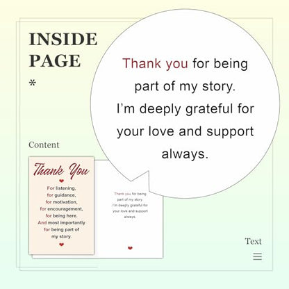 Thank You Cards with Envelopes, Funny Thank You Card for Coworkers Friends - color: DXI#039