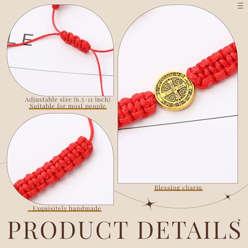 Fumete 2 Pcs Saint Benedict Medal - color: Red,Gold