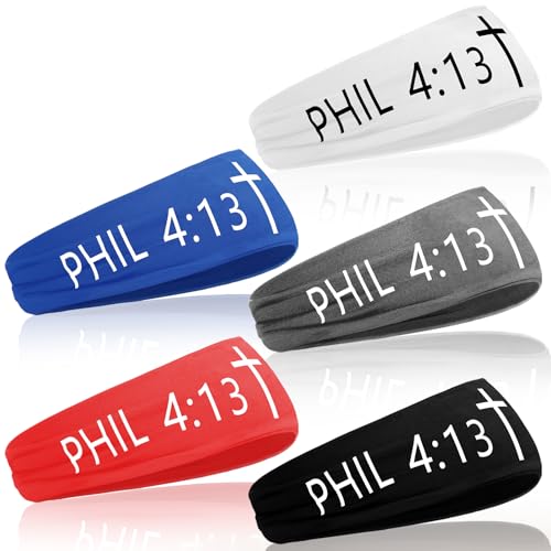 Lunmon5 Pcs Christian Athletic Cross Headbands Gifts - style: Stylish Style