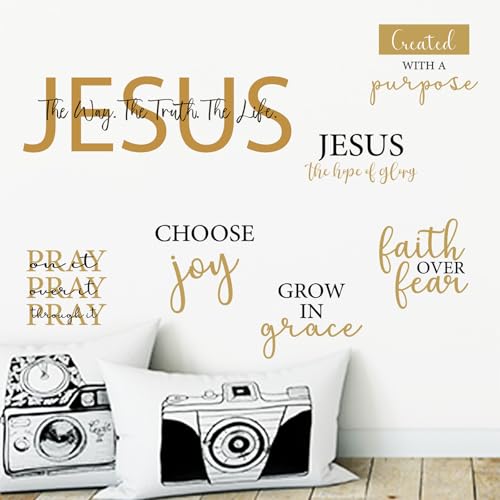 BBTO Bible Verse Stickers Peel & Stick,Faith Over Fear - style: Faith over Fear