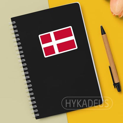 (3Pcs) Denmark Flag Stickers, Danish Sticker Dane National Flag Vinyl Decal - color: Denmark