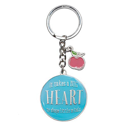 Christian Art Gifts Teacher Appreciation Keychain with Scripture: Inspirational Bible Verse Split Metal Keyring Accessory - color: Blue