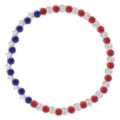 Beaded Baseball Necklace | Adjustable Sports Rope Chain with Baseball Cross Charm - Great Baseball Drip Gift for Players and Fans - color: a-US spirit