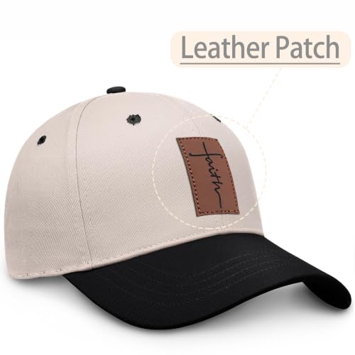Christian Hats for Men Women Religious Gifts - color: Faith- Beige