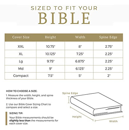 Divinity Boutique, Canvas Bible Case - Black Bible Cover for Men and Women - for Compact, X-Large and XX-Large Books - size: Extra-Large
