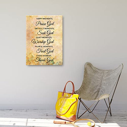 OTINGQD Happy Moments Praise God Wall Art,Christian Home Decor - color: Happy Moments