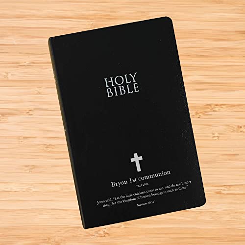 Personalized NIV Small Print Bible for Adults, Name Imprint, Standard Size - color: Black, style: New International Version