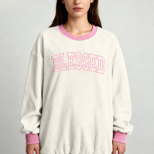 KNEYATTA Christian Sweatshirts for Women God Is Good Colorblock Sweatshirt Blessed Pullover Jesus Faith Long Sleeve Shirts