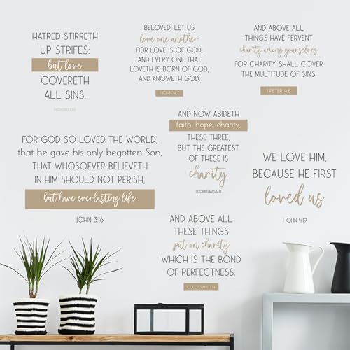 BBTO Bible Verse Stickers Peel & Stick,Put on Charity - style: Put on Charity