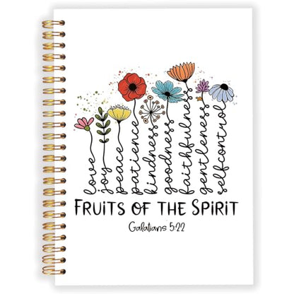 Fruit of the Spirit Christian Spiral Notebook Journal 5.5x8.3in
