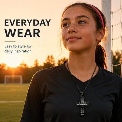 Smilelife Soccer Baseball Basketball Football Cross Necklace for Boys Men - style: Soccer