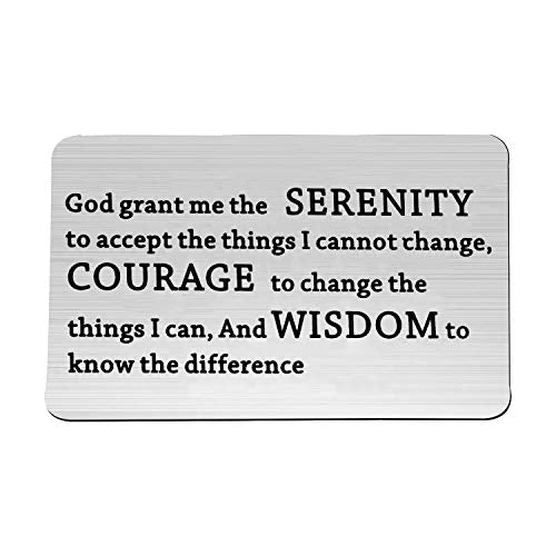 TGBJE Inspirational Wallet Card Inspirational Christian Bible Verse Gift Religious Gift Serenity Prayer Gift God Grant Me The Serenity to Accept The Things Gift - color: SERENITY Wallet Card