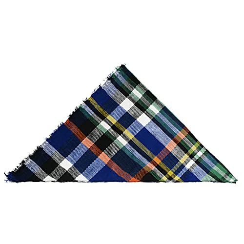 American Trends Scarfs for Women Winter Triangle Scarf Classic Plaid Warm Scarf Soft Scarves Knitted Wrap Shawl - color: Triangle Striped Blue & Black & White