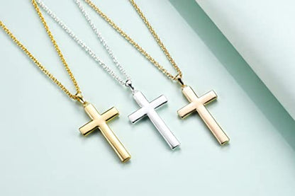 Baptism Cross Necklace for Women,First Communion Cross Necklaces Jewelry Gifts for Women - color: G Cross