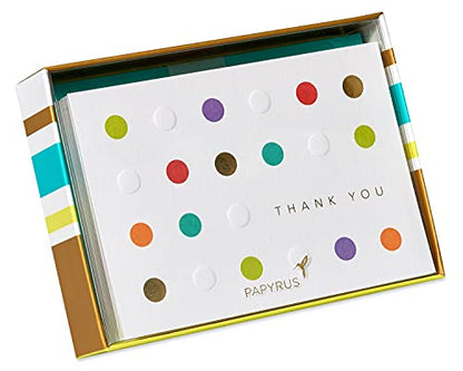 Papyrus Blank Thank You Cards with Envelopes, Bold Dots (12-Count) - color: Bold Dots