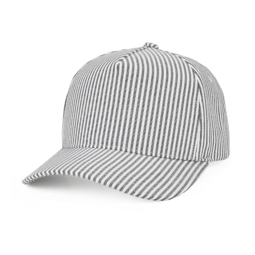 C.C Women's Criss-Cross Ponytail Trucker Hat - Snapback, One Size - color: Cotton Stripe-black