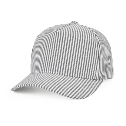 C.C Women's Criss-Cross Ponytail Trucker Hat - Snapback, One Size - color: Cotton Stripe-black