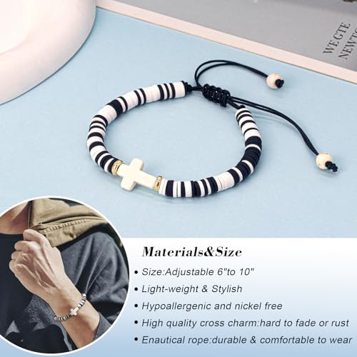 Cute Cross Bracelet Teen Girl Gifts Trendy Stuff Christian Gifts for Kids/Girls/Boys/Teens/Women Jewelry Colorful Jesus Bracelets Christmas Religious Communion Baptism Confirmation Gifts - color: 1-Bless Boy D