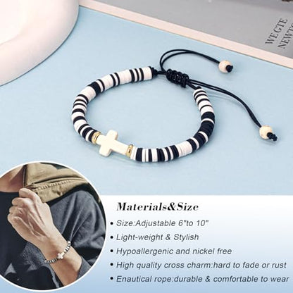 Cute Cross Bracelet Teen Girl Gifts Trendy Stuff Christian Gifts for Kids/Girls/Boys/Teens/Women Jewelry Colorful Jesus Bracelets Christmas Religious Communion Baptism Confirmation Gifts - color: 1-Bless Boy D