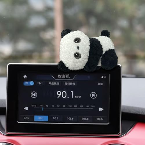 Cartoon Animals Car Dashboard Decorations, Cute Plush Automotive Ornament Present for Women Men, Mini Funny Vehicle Interior Accessories for Car, Home, Office, Garden(Panda) - size: Panda