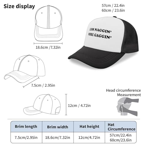 Black Trucker Hat with Funny Saying, Funny Hat for Men & Women - color: Allblack-10
