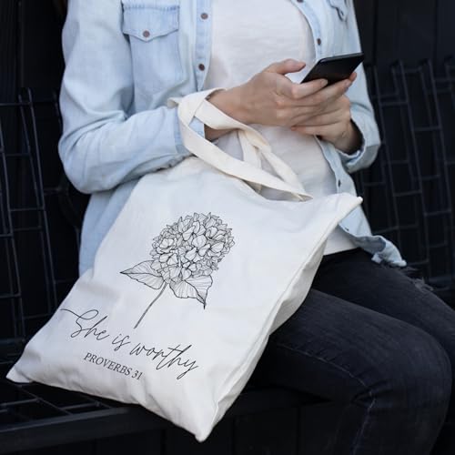 JINYO Christian Canvas Tote Bag, Bible Tote Bags for Women - color: Christian Tote Bag-a