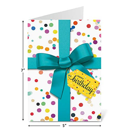 Current Confetti Fun Happy Birthday Greeting Card Set - Value Pack of 20 Cards With White Envelopes, 10 Designs, Large 5" x 7" Assortment - style: Confetti Fun