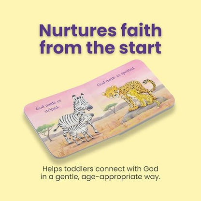 God Made Us – Christian Board Book for Kids | Faith-Based Story Celebrating God’s Love, Individuality & Creation | Touching Bedtime Story Picture Book for Toddlers | Baby & Baptism Gift