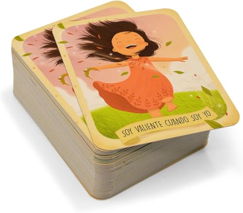 Menique Brilla Memory Matching Game – Spanish Edition – 80 Cards (40 Pairs) with Positive Affirmations for Brave Girls – Mindful Matching Game in Spanish for Confidence and Self-Love - style: (ES) Affirmations