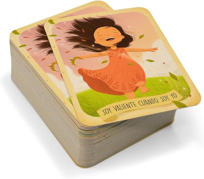 Menique Brilla Memory Matching Game – Spanish Edition – 80 Cards (40 Pairs) with Positive Affirmations for Brave Girls – Mindful Matching Game in Spanish for Confidence and Self-Love - style: (ES) Affirmations
