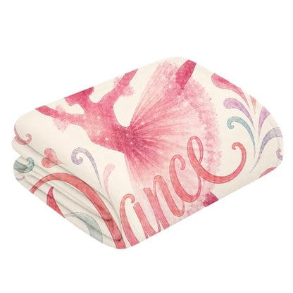 Ballet Dancer Throw Blanket Pink Inspirational Stuff Gifts 60''X80'' - color: Dance, size: 60''x80''