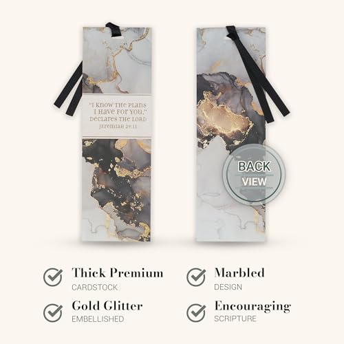 Christian Art Gifts Marble Swirl Cardstock Bookmark: I Know The Plans - style: The Plans